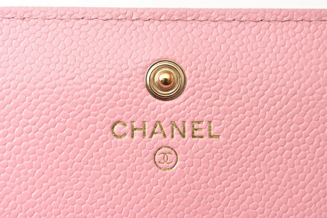Chanel Caviar Skin Long Wallet Rose Pink in Pristine Condition