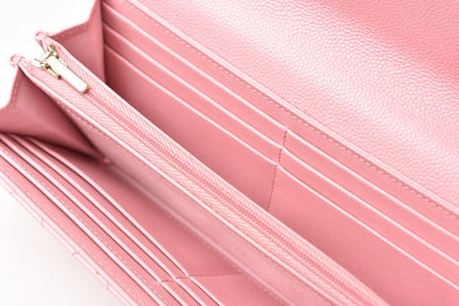 Chanel Caviar Skin Long Wallet Rose Pink in Pristine Condition