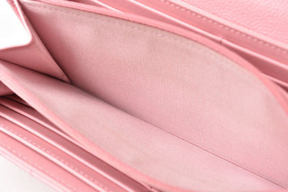 Chanel Caviar Skin Long Wallet Rose Pink in Pristine Condition