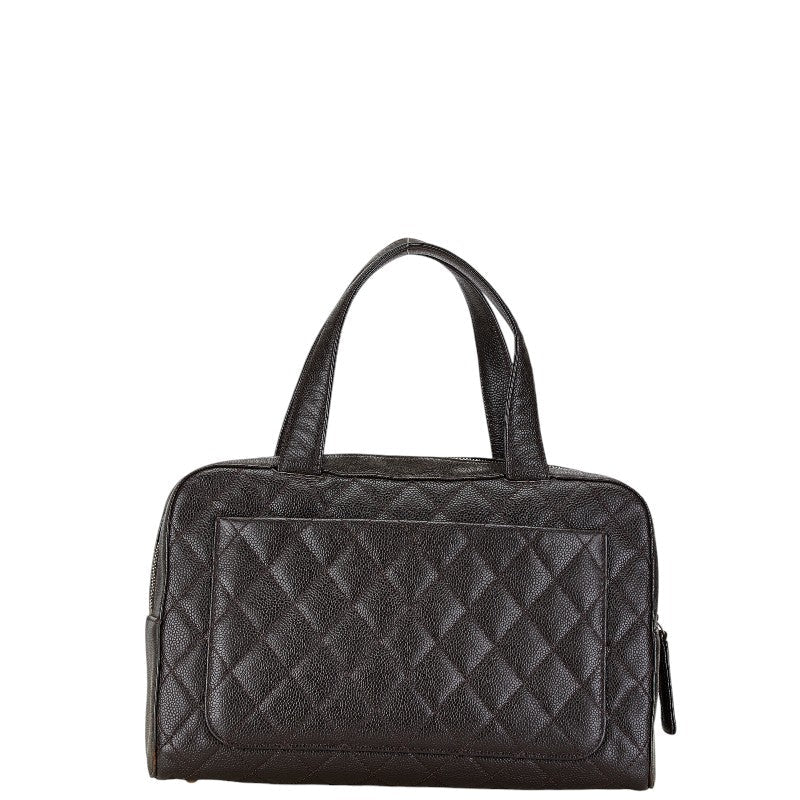 Chanel Caviar Skin Coco Mark Mini Boston Handbag