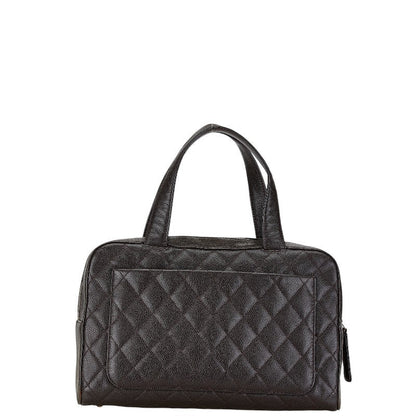 Chanel Caviar Skin Coco Mark Mini Boston Handbag