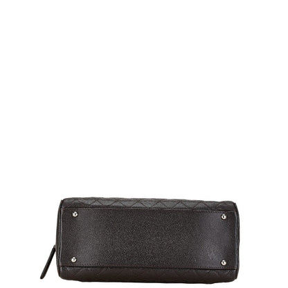 Chanel Caviar Skin Coco Mark Mini Boston Handbag