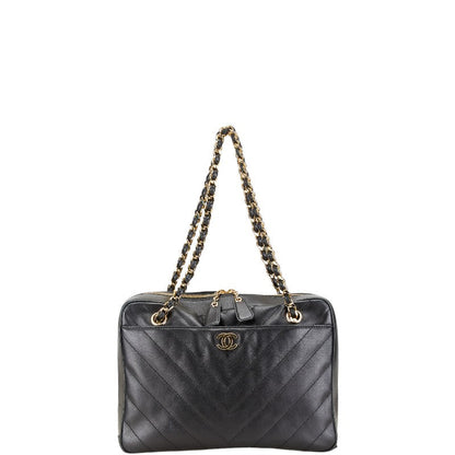 Chanel V-Stitch Lambskin Chain Shoulder Bag
