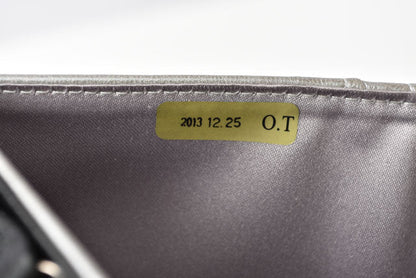 Chanel Leather Folding Wallet A50087 Black/Silver
