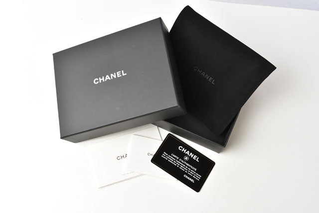 Chanel Caviar Skin Compact Wallet A84401 Black