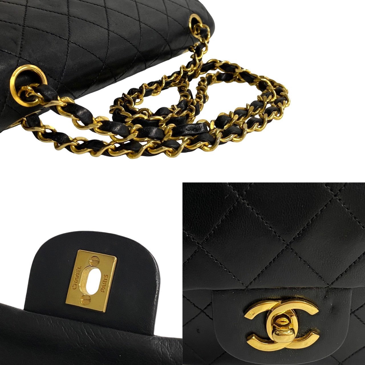 Chanel Small Classic Double Flap Bag  Leather Handbag in New Condition