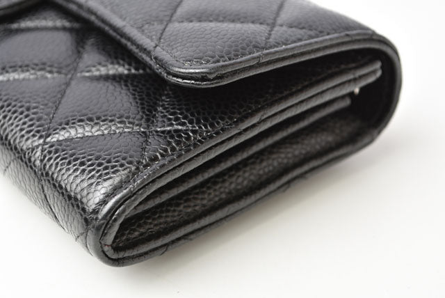 Chanel Caviar Skin Long Wallet Timeless Classic AP0241