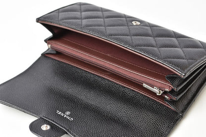 Chanel Caviar Skin Long Wallet Timeless Classic AP0241