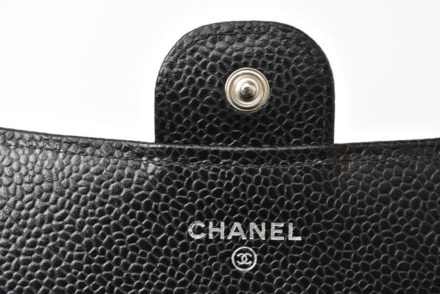 Chanel Caviar Skin Long Wallet Timeless Classic AP0241