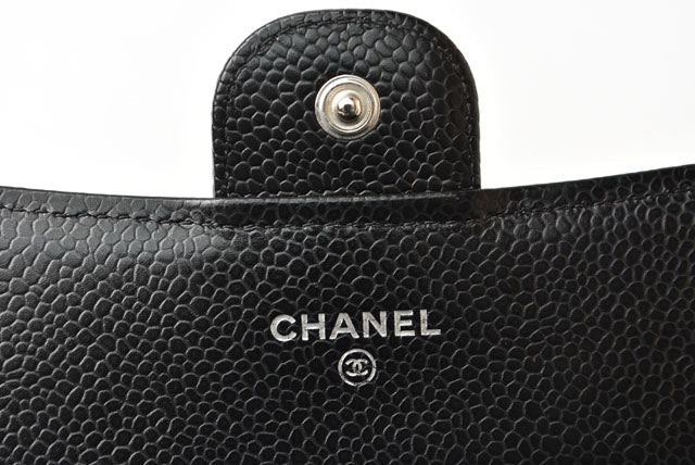 Chanel Caviar Skin Long Wallet Timeless Classic Matelasse AP0241