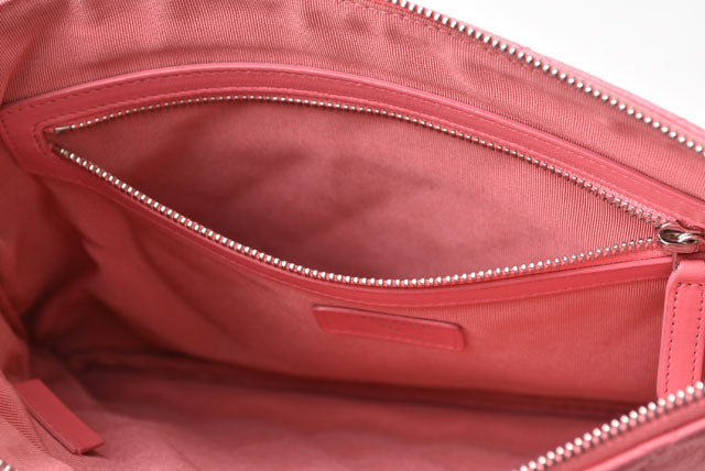 Chanel Caviar Skin Clutch Bag/Flat Pouch Rose Pink