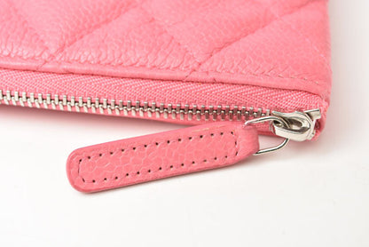 Chanel Caviar Skin Clutch Bag/Flat Pouch Rose Pink