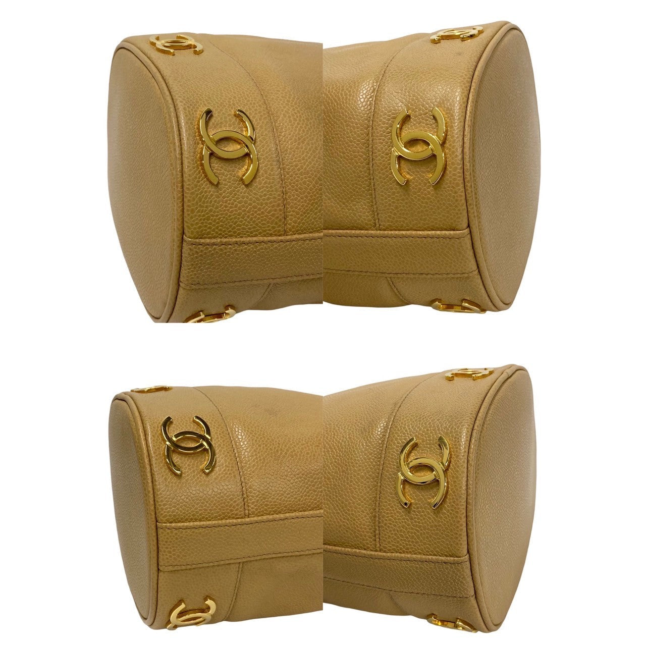 Chanel Triple CC Caviar Bucket Shoulder Bag  Leather Crossbody Bag