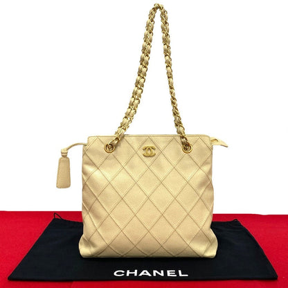 Chanel CC Caviar Shoulder Bag  Leather Shoulder Bag