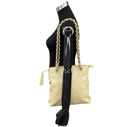 Chanel CC Caviar Shoulder Bag  Leather Shoulder Bag