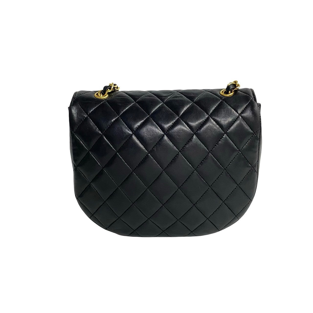 Chanel CC Matelasse Half Moon Crossbody Bag  Leather Crossbody Bag