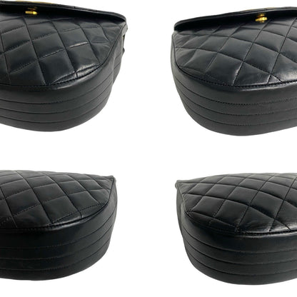 Chanel CC Matelasse Half Moon Crossbody Bag  Leather Crossbody Bag