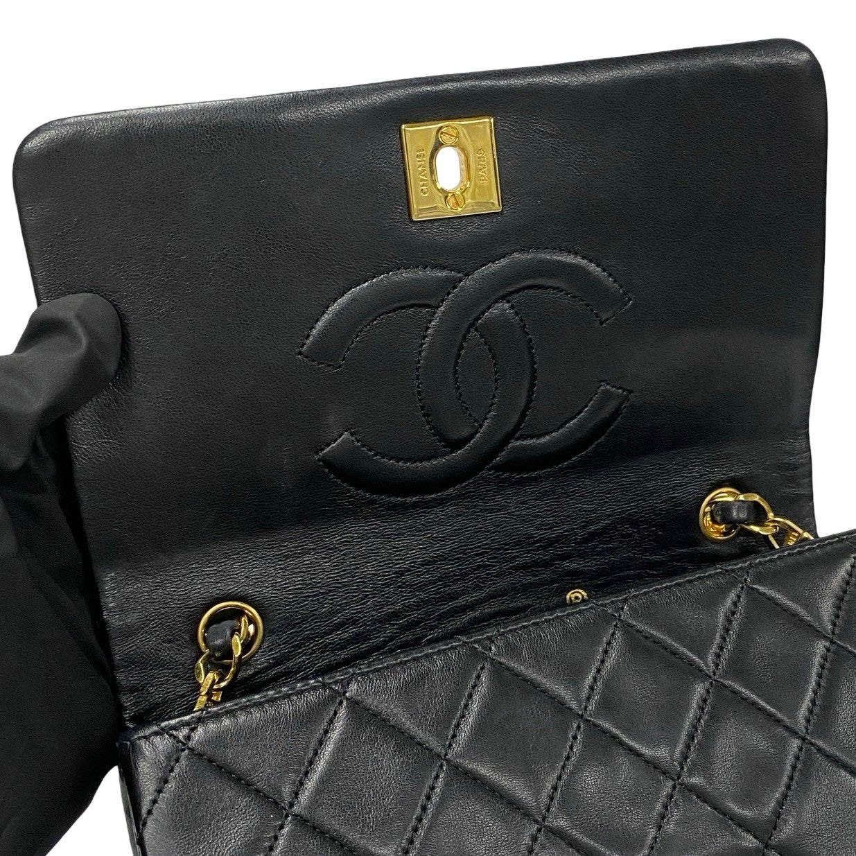 Chanel CC Matelassse Full Flap Crossbody Bag  Leather Crossbody Bag