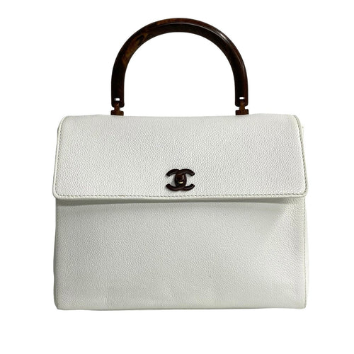 Chanel CC Caviar Top Handle Bag Leather Handbag
