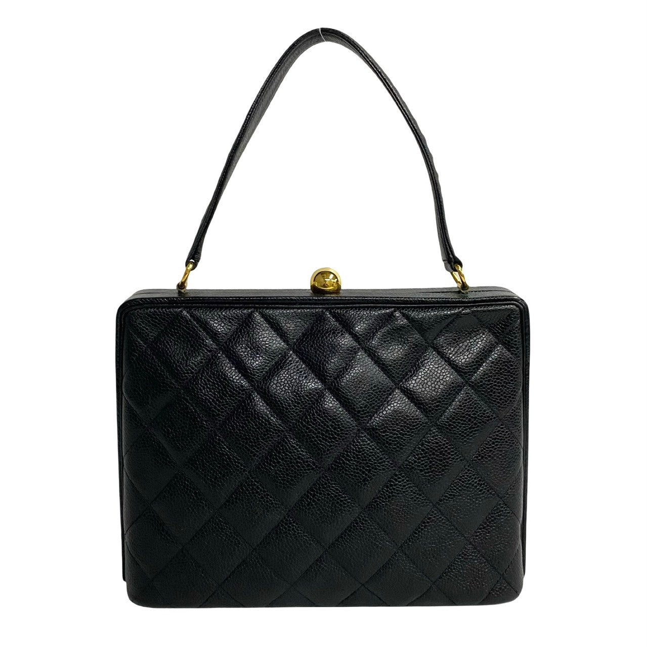 Chanel Caviar Top Handle Bag  Leather Handbag