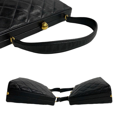 Chanel Caviar Top Handle Bag  Leather Handbag