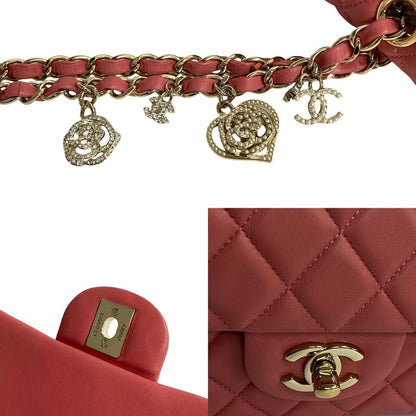 Chanel Medium Classic Single Flap Charm Bag  Leather Crossbody Bag