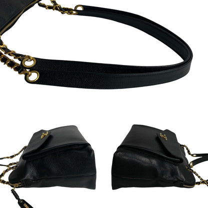 Chanel CC Chain Shoulder Bag Leather Shoulder Bag A05572 in New Condition