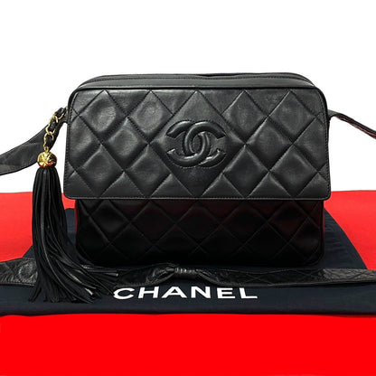 Chanel CC Matelasse Flap Tassel Bag  Leather Crossbody Bag in New Condition