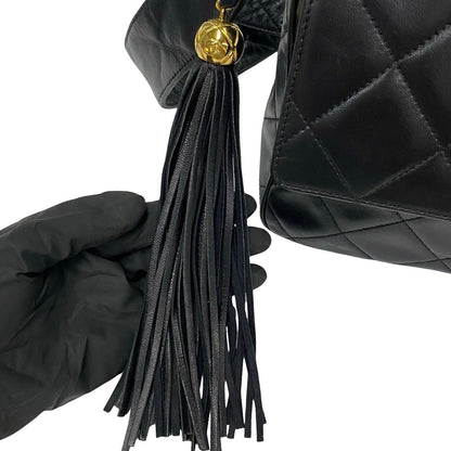Chanel CC Matelasse Flap Tassel Bag  Leather Crossbody Bag in New Condition