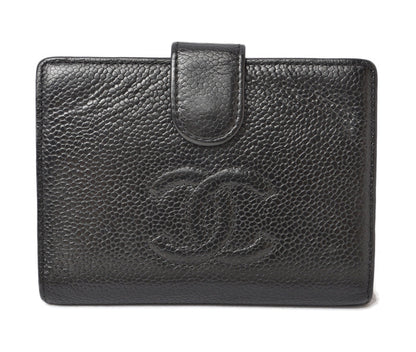 Chanel Caviar Skin Vintage Wallet Black