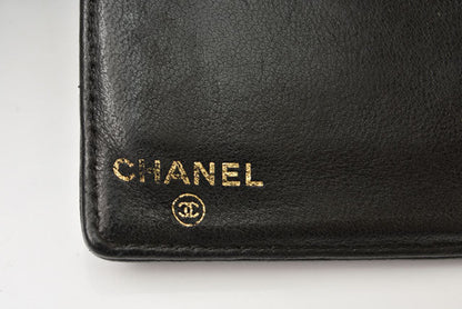 Chanel Caviar Skin Vintage Wallet Black