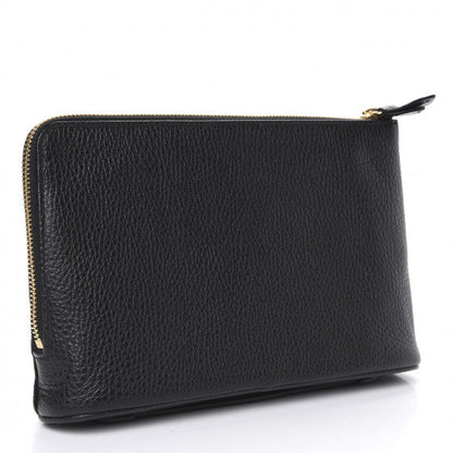 Gucci Calfskin GG Marmont Clutch in Black