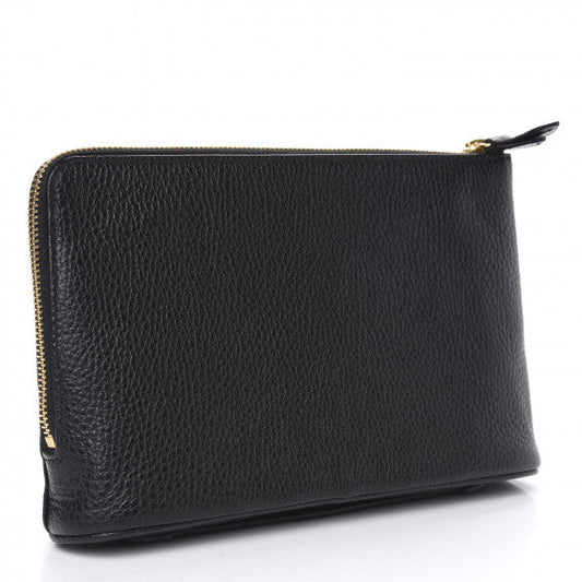 Gucci Calfskin GG Marmont Clutch in Black