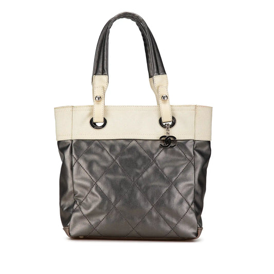 Gray Chanel Small Bicolor Paris-Biarritz Tote