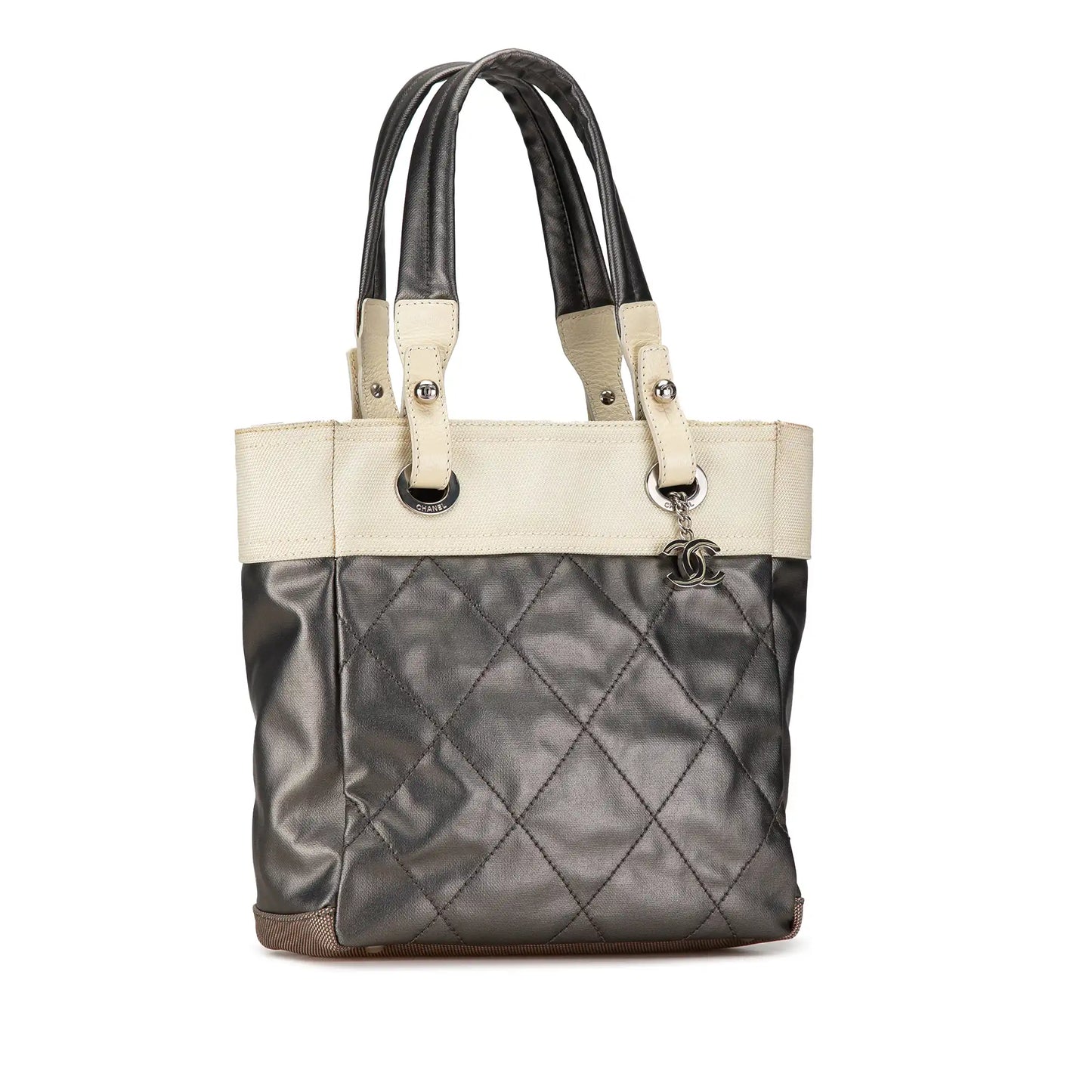 Gray Chanel Small Bicolor Paris-Biarritz Tote