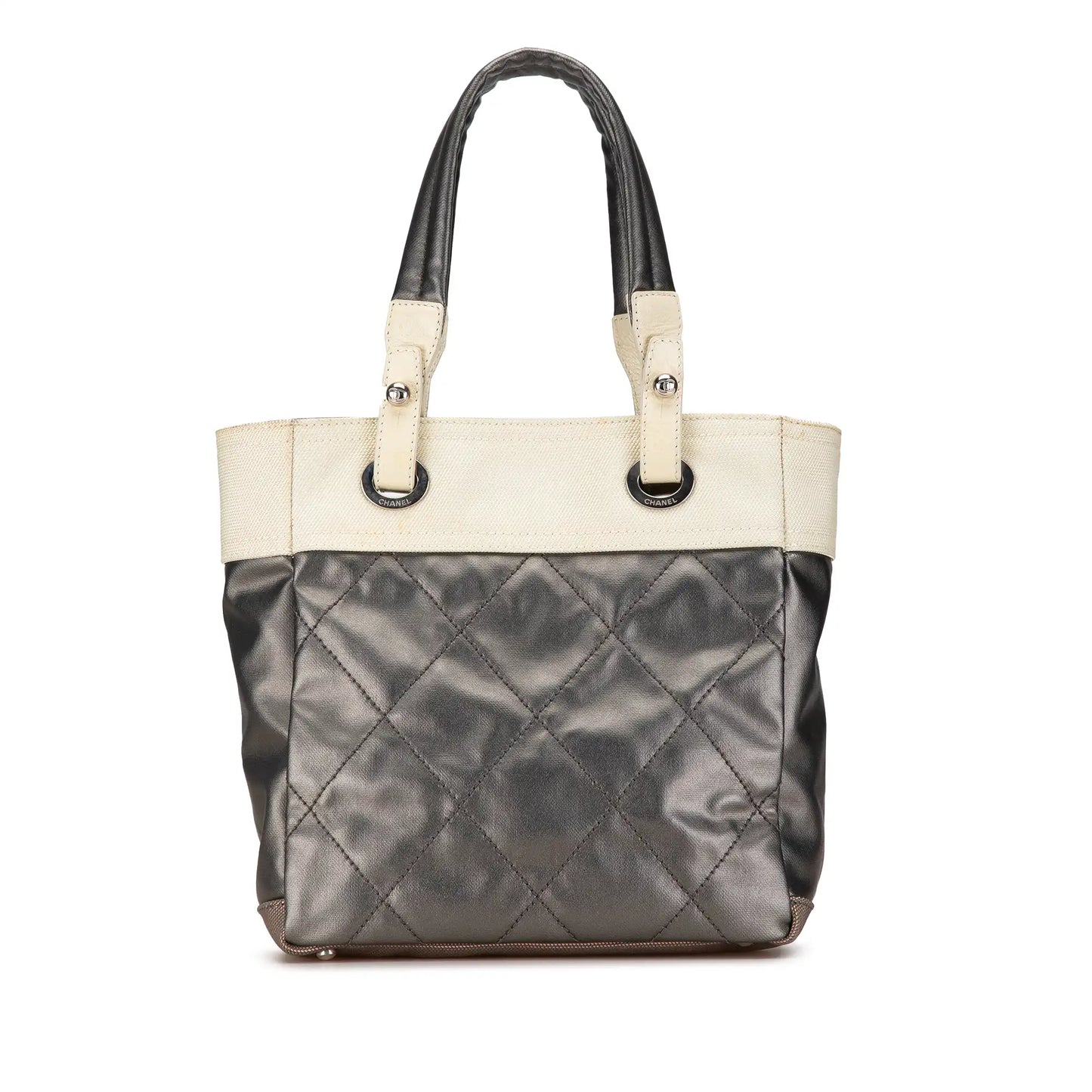 Gray Chanel Small Bicolor Paris-Biarritz Tote