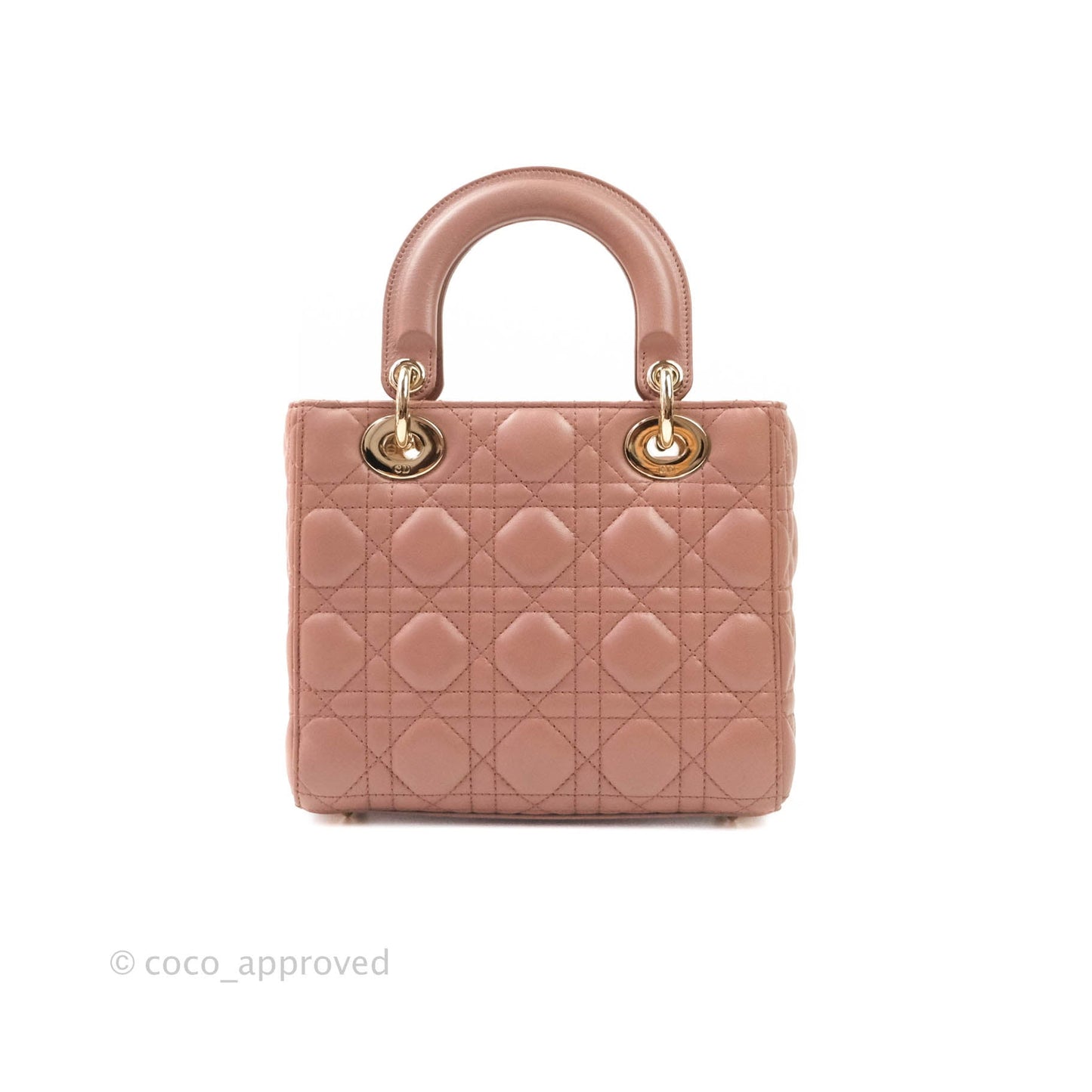 Christian Dior Lambskin My ABCDior Lady Dior Dark Beige Gold Hardware