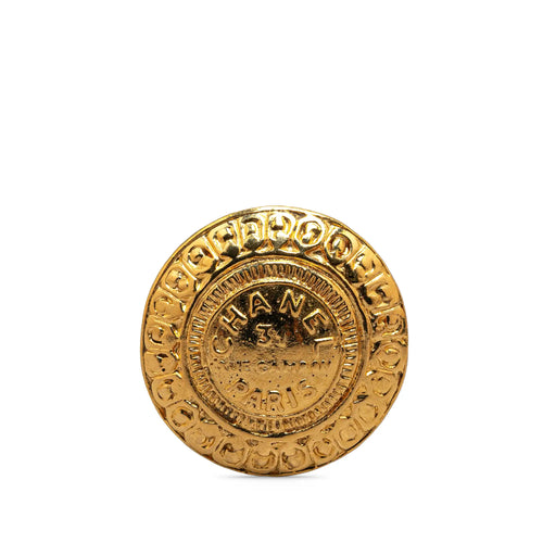 Gold Chanel Gold Plated 31 Rue Cambon Brooch
