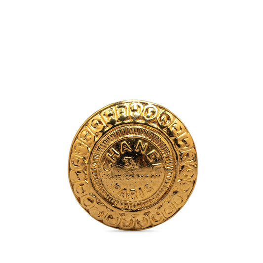 Gold Chanel Gold Plated 31 Rue Cambon Brooch