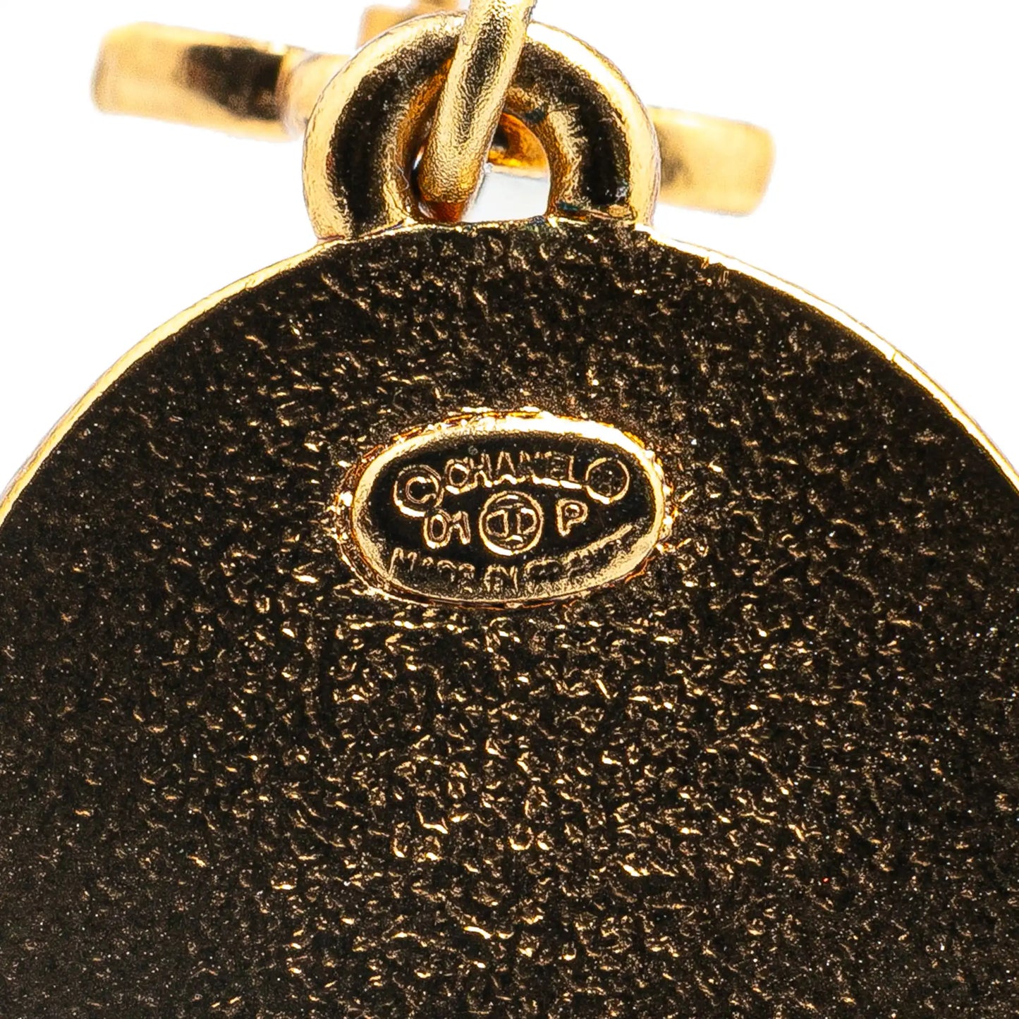 Gold Chanel Gold Plated Mini Nico Swing American Star Push Back Earrings