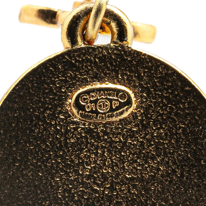 Gold Chanel Gold Plated Mini Nico Swing American Star Push Back Earrings