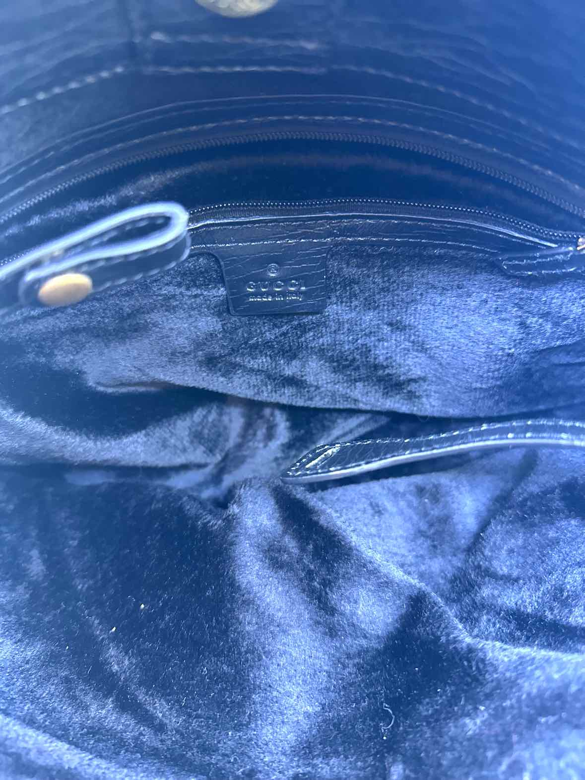 GUCCI Black PONY HAIR Monogram Handbag