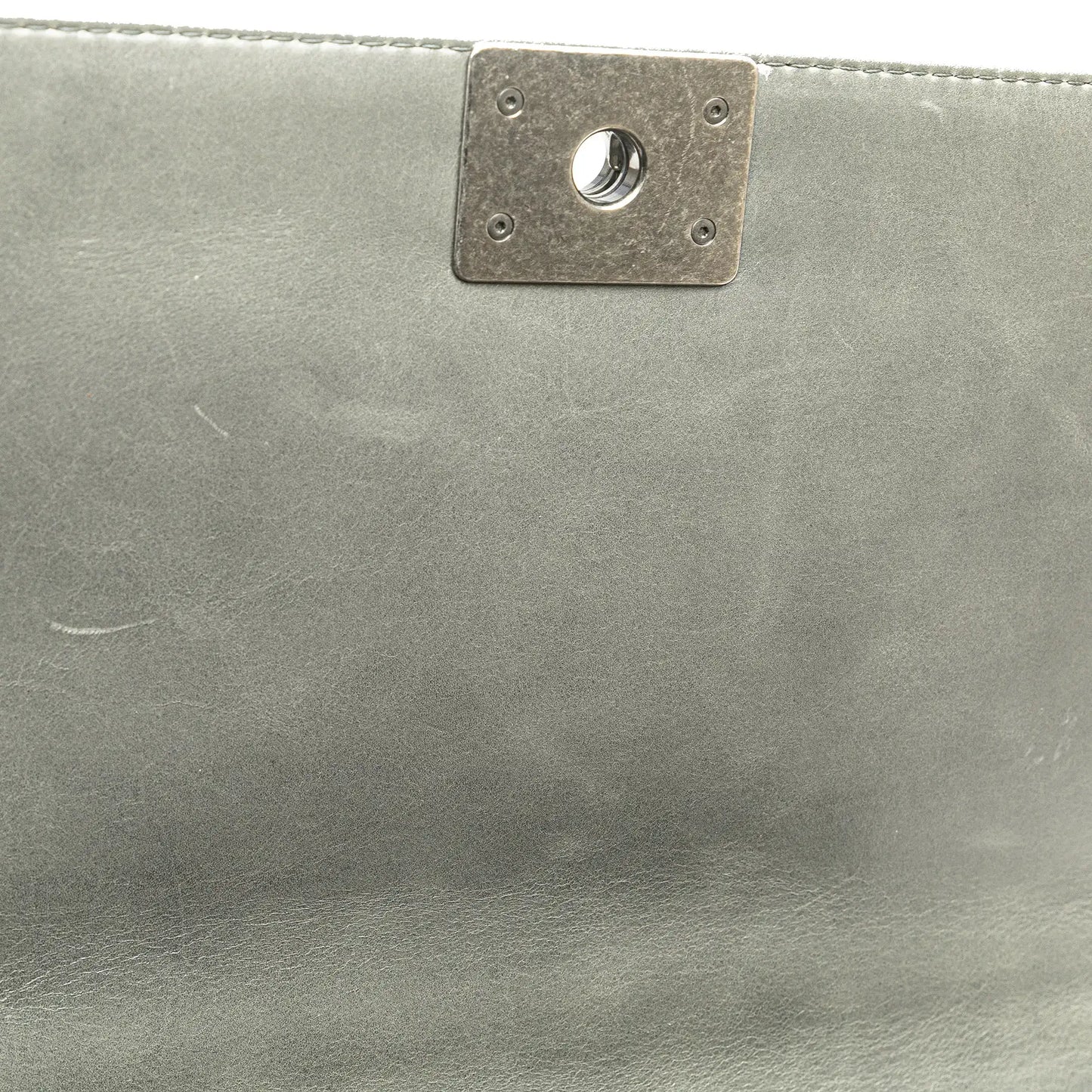 Gray Chanel Paris-Salzburg Large Embossed Calfskin Boy Flap Crossbody Bag