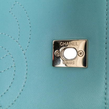 Blue Chanel Chevron Lambskin Trendy CC Flap Shoulder Bag