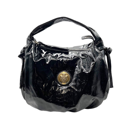 Gucci Black Patent Hysteria Handbag