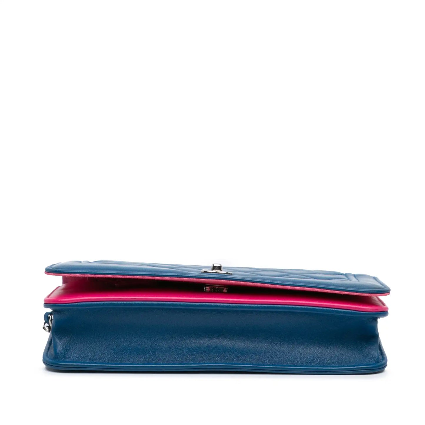 Blue Chanel CC Quilted Lambskin Wallet On Chain Crossbody Bag
