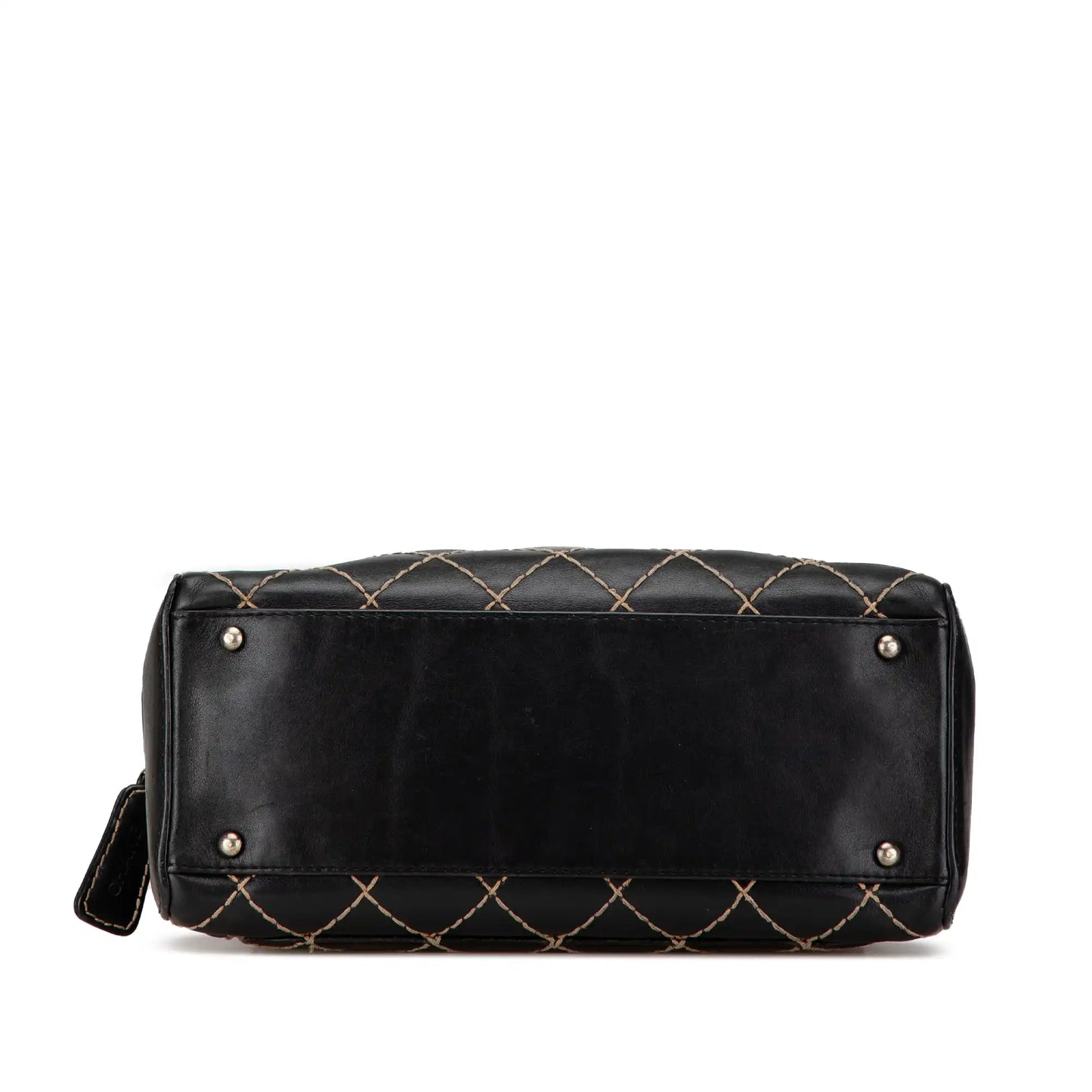 Black Chanel CC Wild Stitch Lambskin Handbag