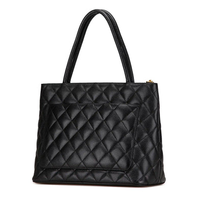 Black Chanel Caviar Medallion Tote
