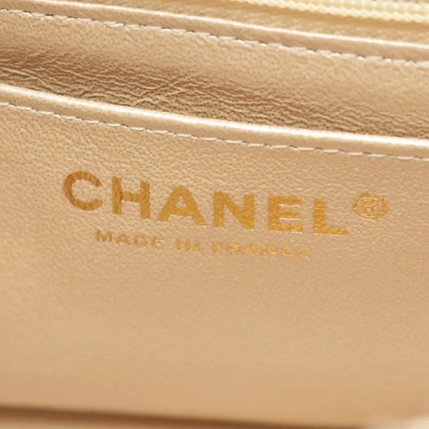 Beige Chanel Mini Rectangular Classic Tweed Single Flap Crossbody Bag