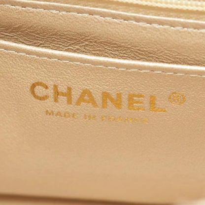 Beige Chanel Mini Rectangular Classic Tweed Single Flap Crossbody Bag